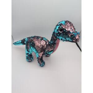 Ty Flippable Tremor the Aqua/Pink Sequin Dinosaur